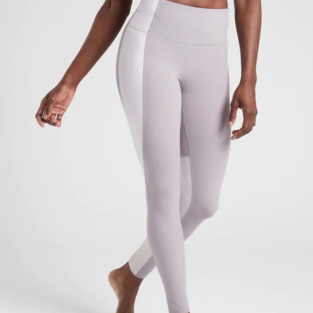 NWOT Athleta Pink Elation Asym 7/8 Leggings - Picture 1 of 7